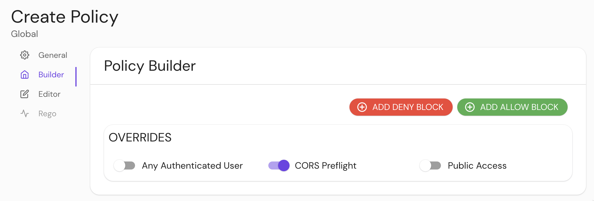 enable cors preflight in the console