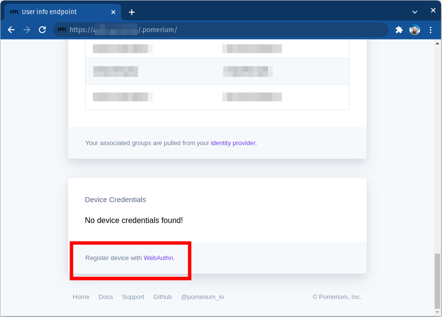 Device Credentials in .pomerium endpoint