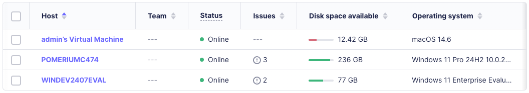 Reviewing the enrolled host in the Fleet dashboard