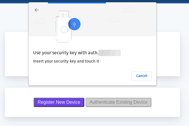 The device authentication prompt in Google Chrome